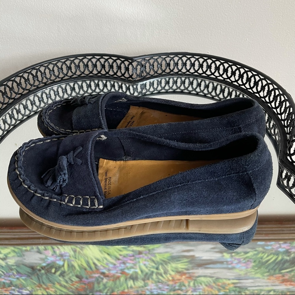 Soul Of Africa| Women Moccasins| Size 6| Dark blue| Leather